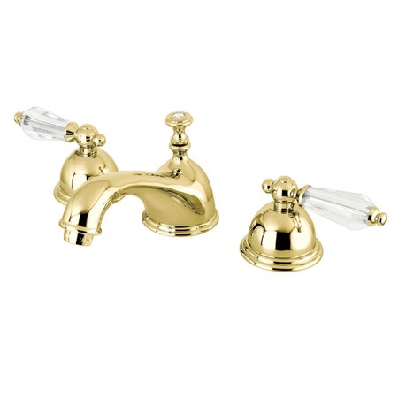 KINGSTON BRASS KS3962WLL Wilshire Widespread Bathroom Faucet W/ Brass Pop-Up, Brass KS3962WLL